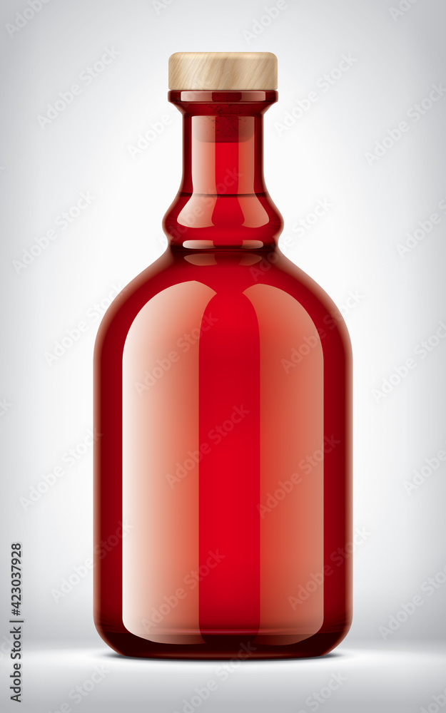 Color Glass Bottle on background. Color Glass Bottle on background.
