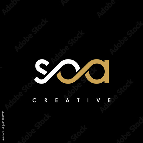 SOA Letter Initial Logo Design Template Vector Illustration photo