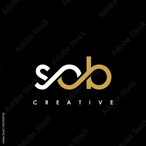 SOB Letter Initial Logo Design Template Vector Illustration