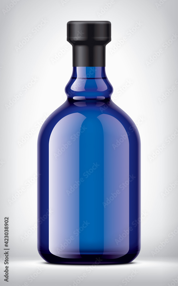 Color Glass Bottle on background. Foil version. Color Glass Bottle on background. Foil version.