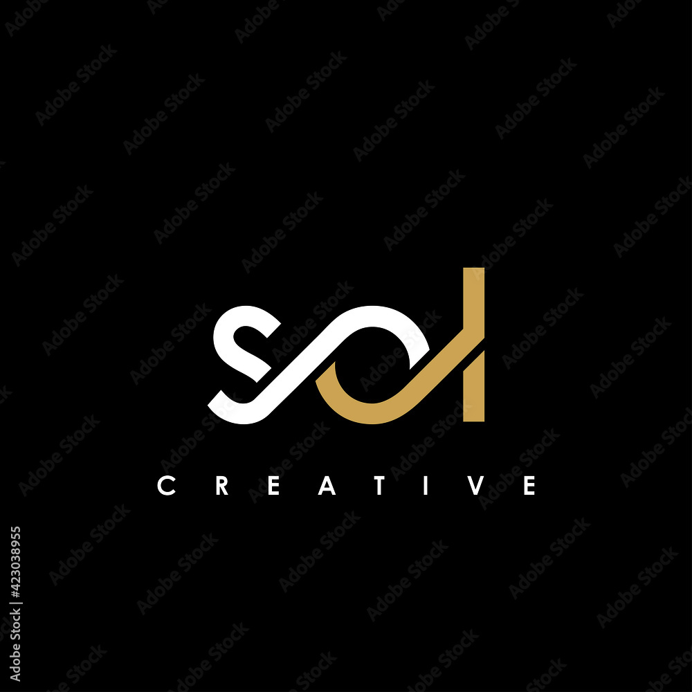 SOL Letter Initial Logo Design Template Vector Illustration - obrazy, fototapety, plakaty 