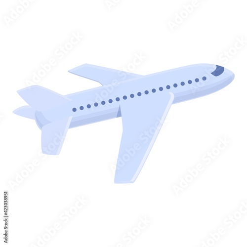 Airplane icon. Cartoon of airplane vector icon for web design isolated on white background