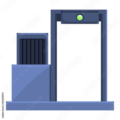 Airport security control icon. Cartoon of airport security control vector icon for web design isolated on white background