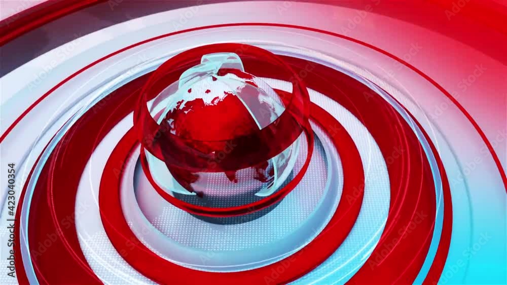 3d Digital World Map News Intro Background