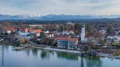 Seeshaupt at lake starnberg in Bavaria, Germany