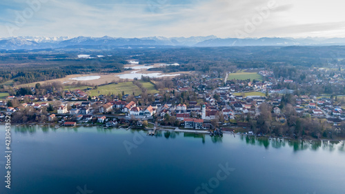 Seeshaupt at lake starnberg in Bavaria, Germany