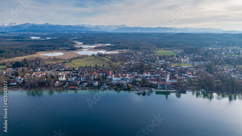 Seeshaupt at lake starnberg in Bavaria, Germany
