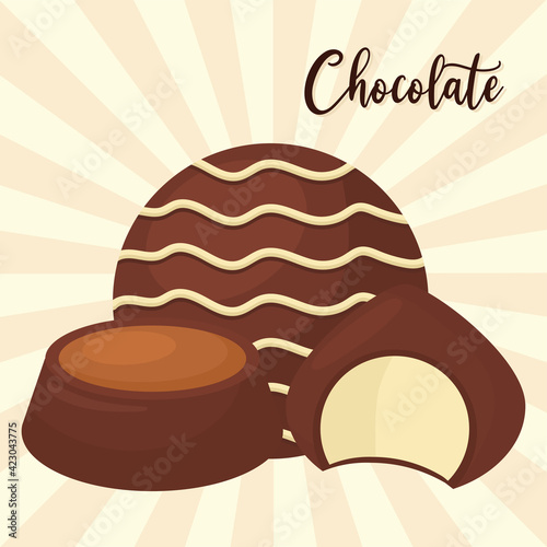 cute chocolate invitation