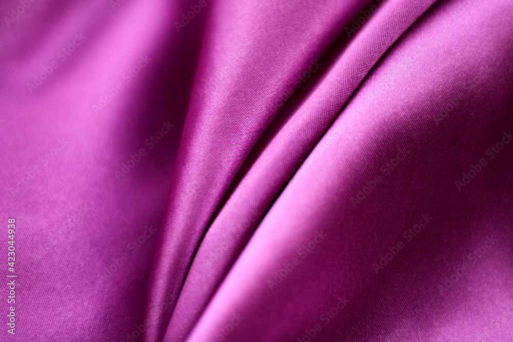 Fototapeta premium Pink silk background. Close up. Whole background.