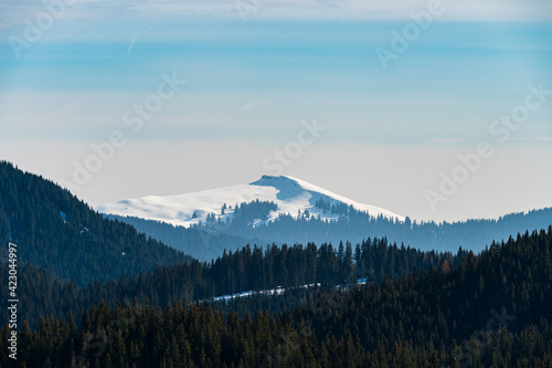 Romanian mountain landscape in winter