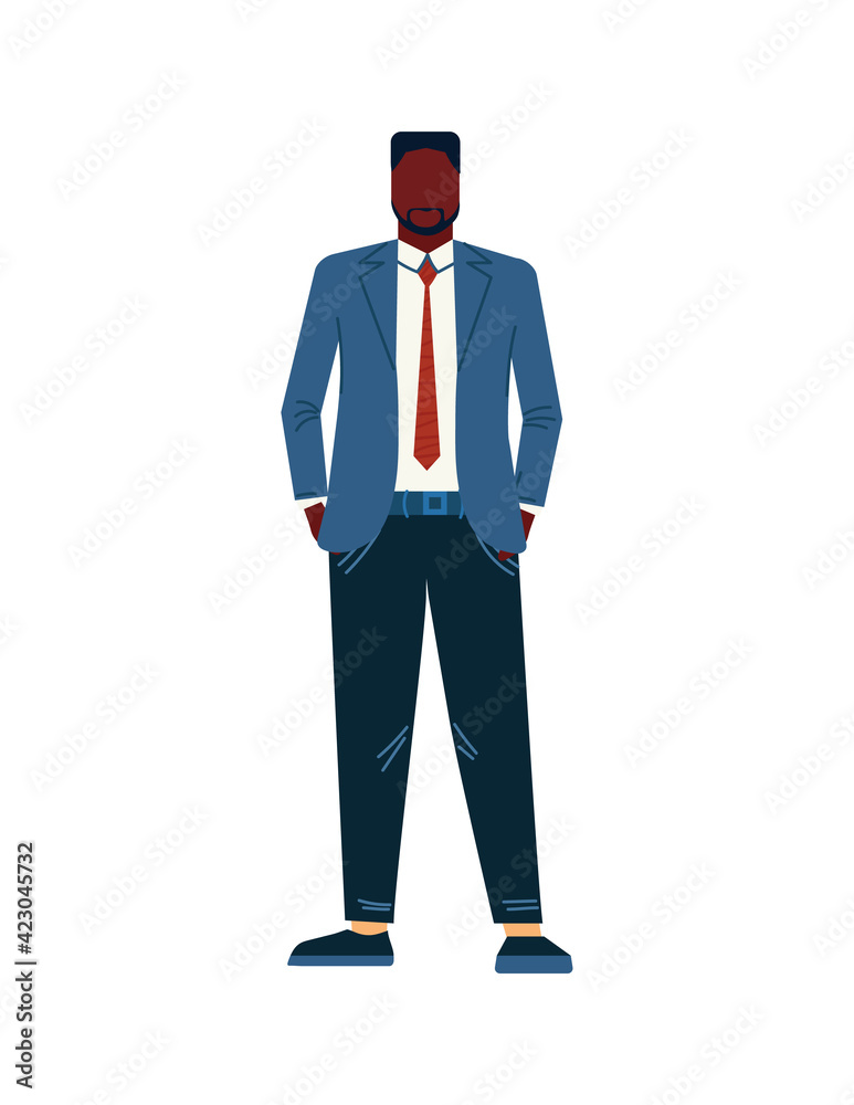 Afro American Businessman in suit. Handsome Manager in full growth. Young office person, Success man, Moden employee. Afro American Businessman in suit. Handsome Manager in full growth. Young office person, Success man, Moden employee.