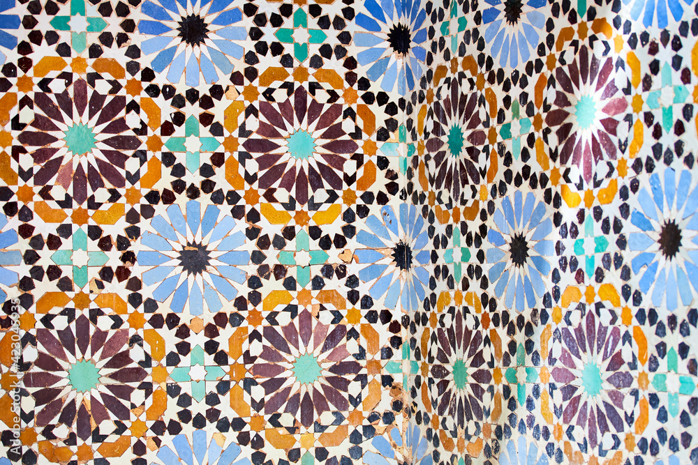 Traditional Moroccan Tiles, Saadian Tombs -  Marrakech