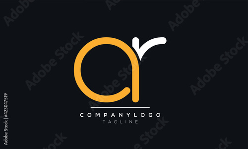 Abstract Letter Initial AR RA Vector Logo Design Template