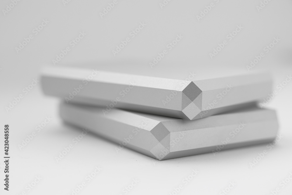 Aluminum external hard drive with silver usb-c connector. Backup and storage media. Two Aluminum external hard drive with silver usb-c connector. Backup and storage media. Two
