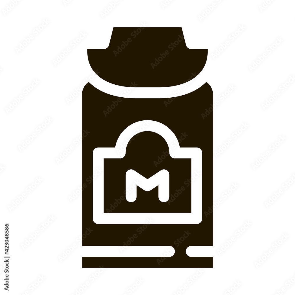 Fototapeta premium milk can with handle icon Vector Glyph Illustration