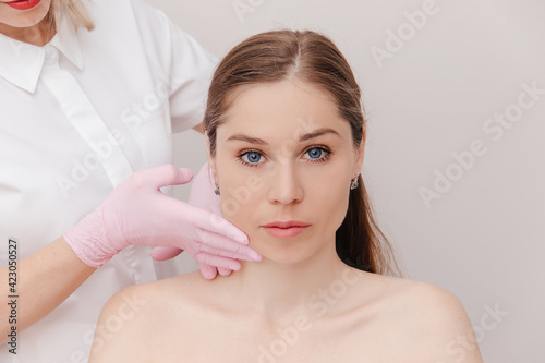 portrait of a woman receiving a massage
