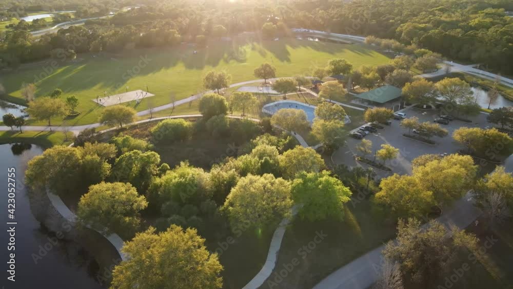 closer aerial view of Adventure Park in beautiful up-scale Lakewood Ranch, Florida