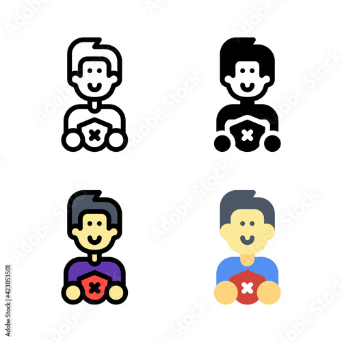 Risk unsafety User Account Avatar Icon, Logo, and illustration