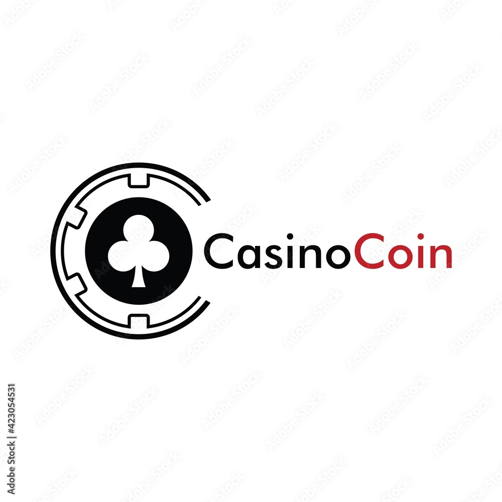 Casino coin logo design for casino business, gamble, card game, speculate, etc