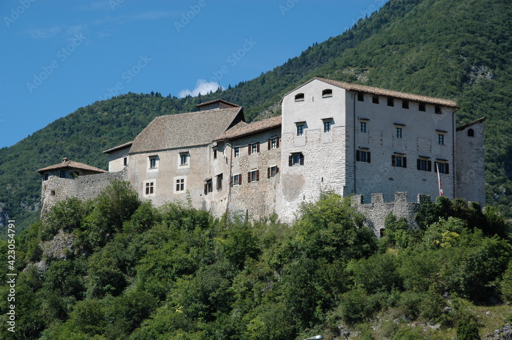 Stenico Castle near Ponte Arche ; Italy; Dolomites
