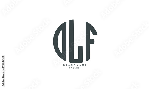 Alphabet letters Initials Monogram logo DLF, DL, LF photo