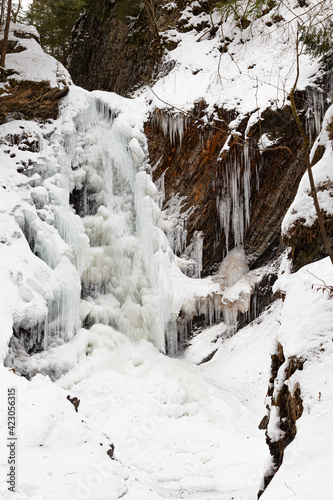 Zhenetskyi ( Zhenetsʹkyy ) Huk waterfall in ice photo