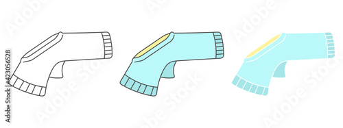 digital thermometer design vector. clipart cartoon illustration. black and white outline element