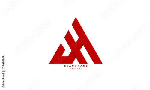 Alphabet letters Initials Monogram logo JH, HJ, J and H