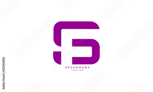 Alphabet letters Initials Monogram logo SF, FS, S and F