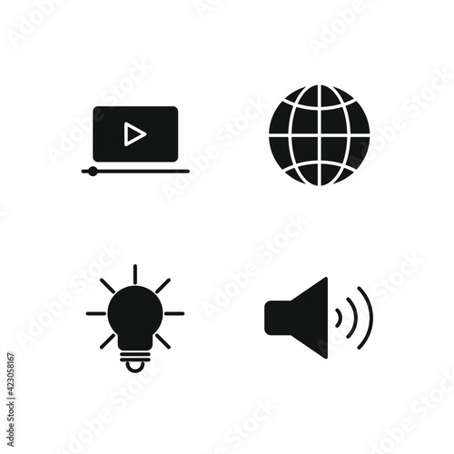 Outline web icons set Search Engine Optimization. Simple vector illustration.