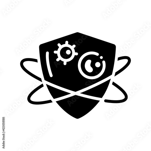 White blood cells glyph icon. Leukocytes. Immune system concept. Immunology. Body defence system. Health, immunity, disease prevention. Filled flat sign. Isolated silhouette vector illustration