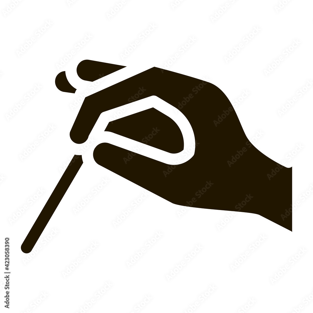 hand making acupuncture icon Vector Glyph Illustration hand making acupuncture icon Vector Glyph Illustration