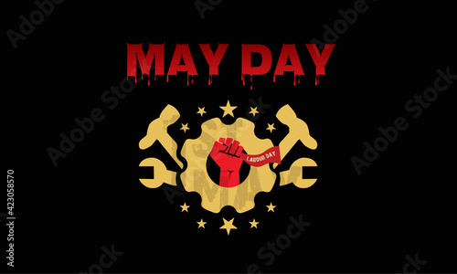 Mayday vector illustration. International labor day. May 1st.