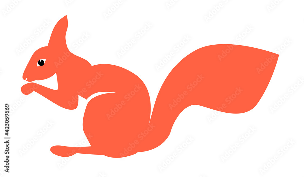 Logo forest animal red squirrel Logo forest animal red squirrel