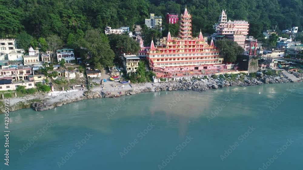 Ville de Rishikesh état de l'Uttarakhand en Inde vue du ciel