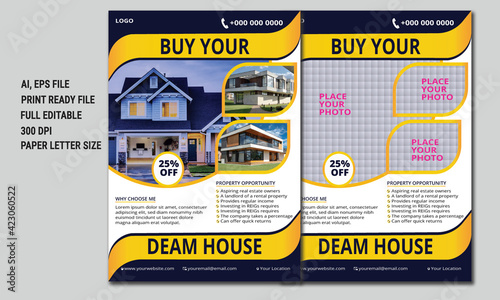 Real Estate flyer templates designed exclusively for property-related industry.  If you are real-estate agent, realtor, or company that want eye-catching, professional, clean designed flyers