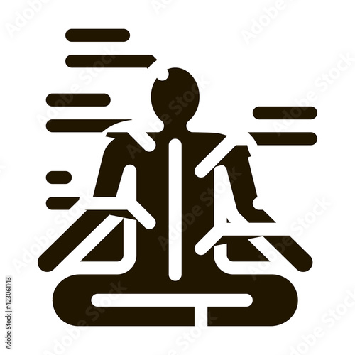 yogi traditional chinese medicine icon vector illustration