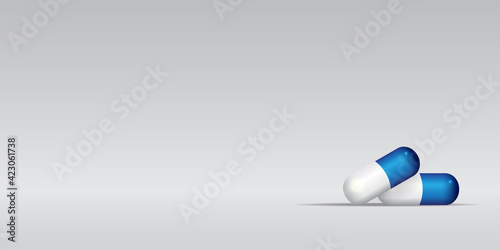 Pills. Medicine tablets isolated on background, different round and oblong drugs collection vector illustration.