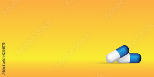 Pills. Medicine tablets isolated on background, different round and oblong drugs collection vector illustration.