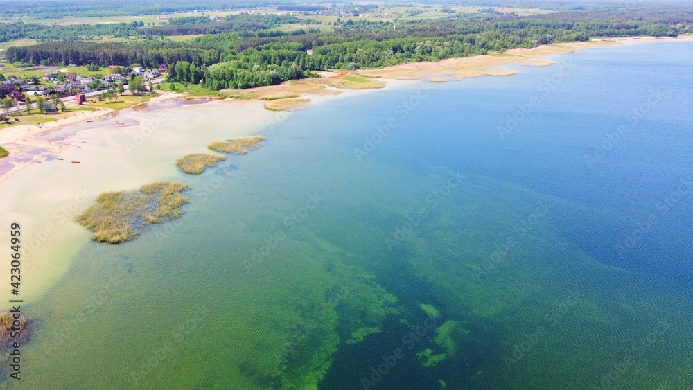 Beautiful aerial view on Svityaz lake, Ukraine. Tourist attractions of Ukraine, internal tourism. Shatsky National Park Beautiful aerial view on Svityaz lake, Ukraine. Tourist attractions of Ukraine, internal tourism. Shatsky National Park