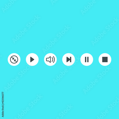 Video cal icons set. EPS-10