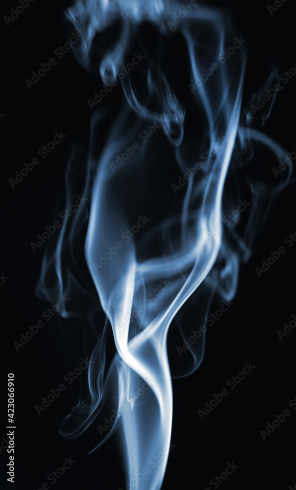 Blue smoke on a black background. Smoke texture Blue smoke on a black background. Smoke texture