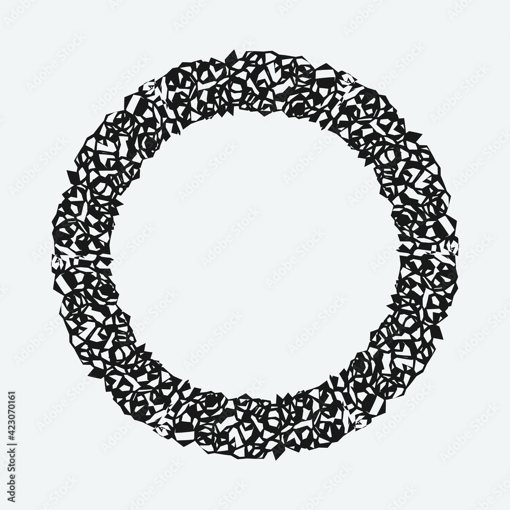 Obraz premium A grunge rough round frame. Vector illustration