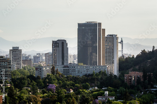 Skyline of Santiago de Chile. Chile. Latin America © khalid
