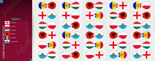 Versus icon set of Football Competition, Group I collection.