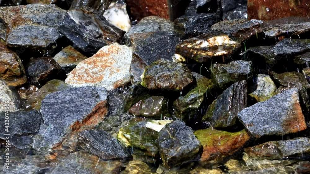 water splashes on natural stones, sound
water splashes on natural stones, sound