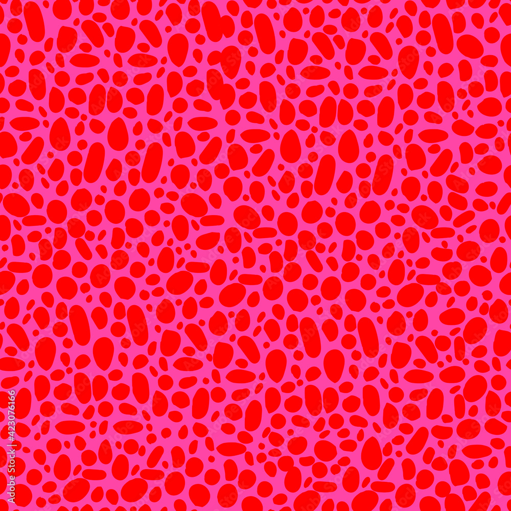 Obraz premium abstract simple seamless vector pattern many small dots spots on a contrasting background. Leopard background 