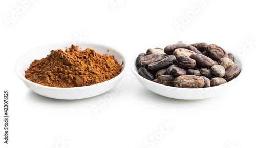 Roasted cocoa beans and cocoa powder
