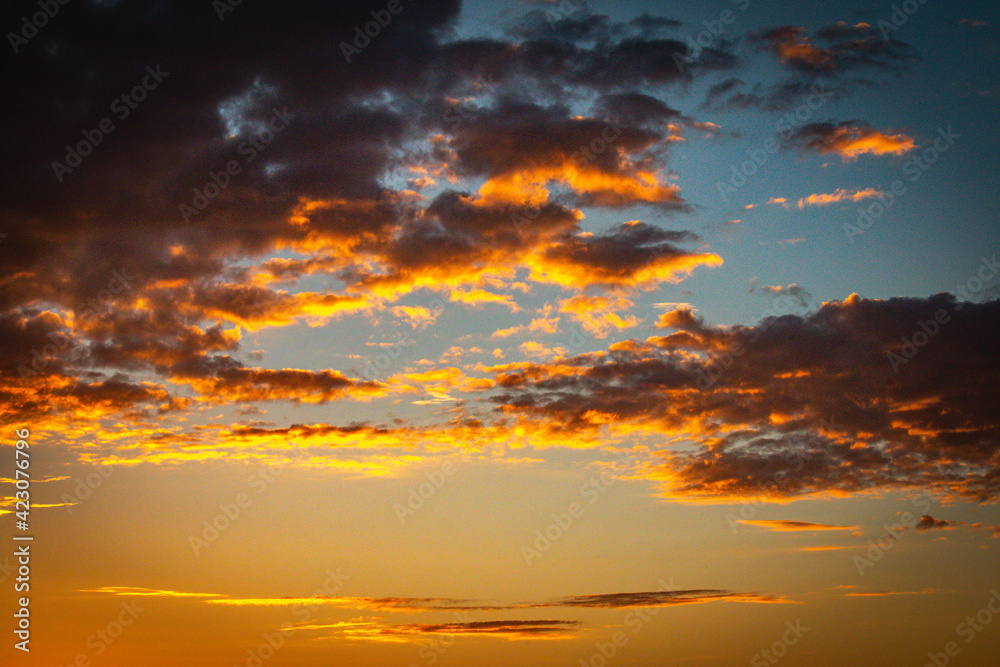 sunset in the sky, pantanal, brazil