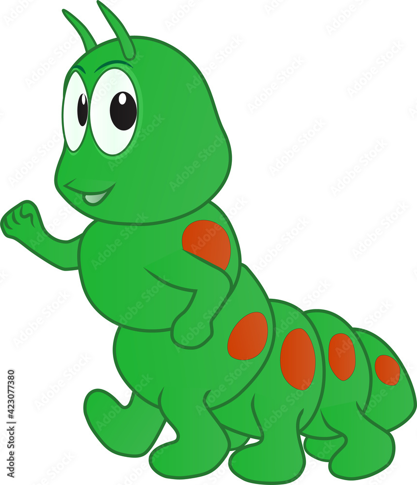 cartoon illustration of a walking caterpillar cartoon illustration of a walking caterpillar